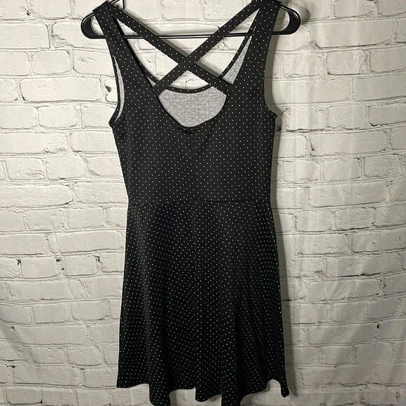 H&M Sleeveless Polka Dots Black White Skater Dress Size Small - Picture 5 of 9